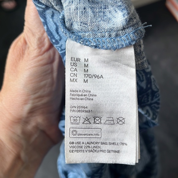 H&M x Desmond & Dempsey Tropical Mini Dress - Picture 7 of 7